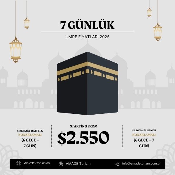 7 Günlük Umre Fiyatları 2025